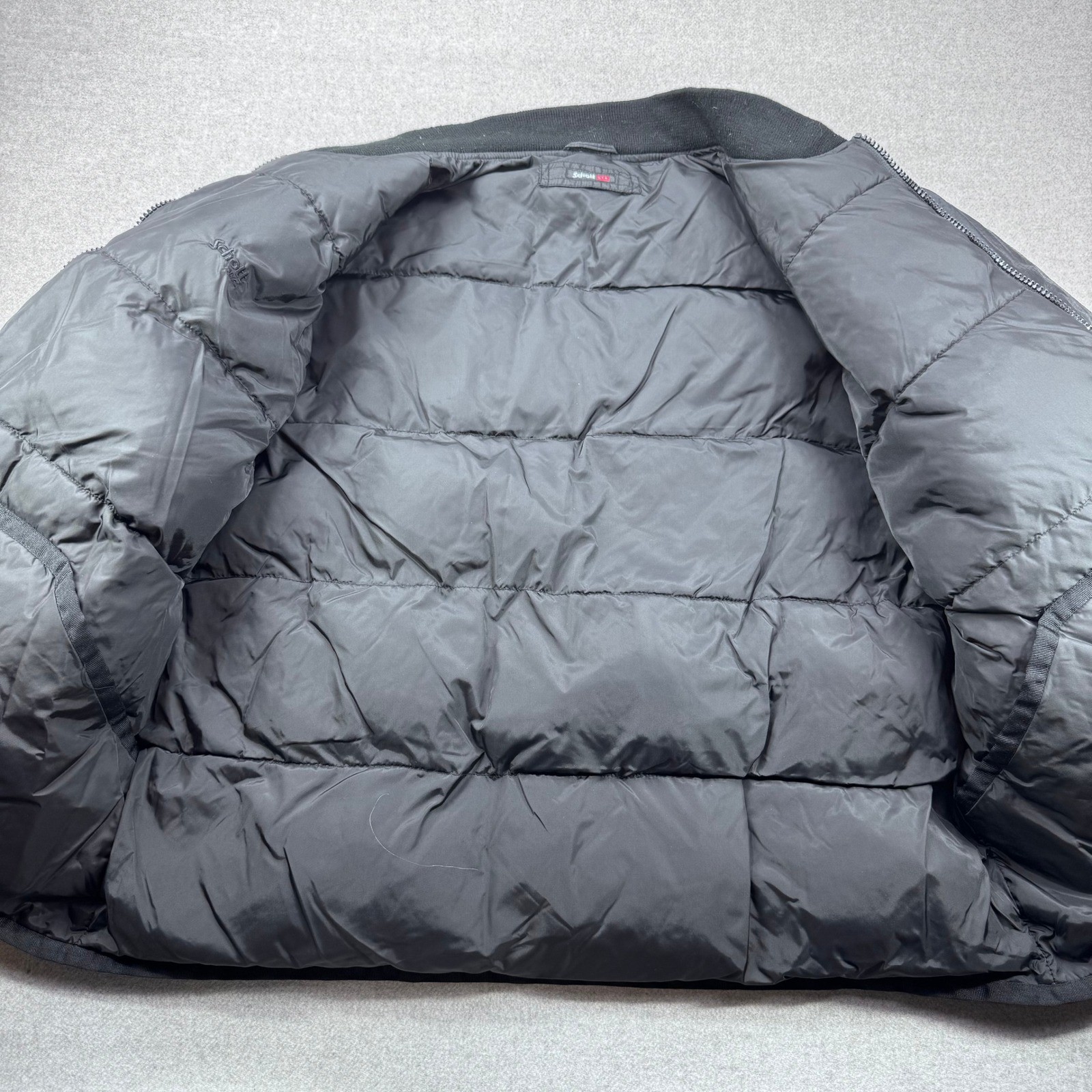 Schott Parka Coat Men Medium Black N-3B Fur Lined Puffer Bomber Jacket Insulated