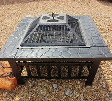 OUTDOOR FIRE PIT GARDEN FIRE PIT CAMPING PATIO HEATER LARGE LOG BURNER BBQ