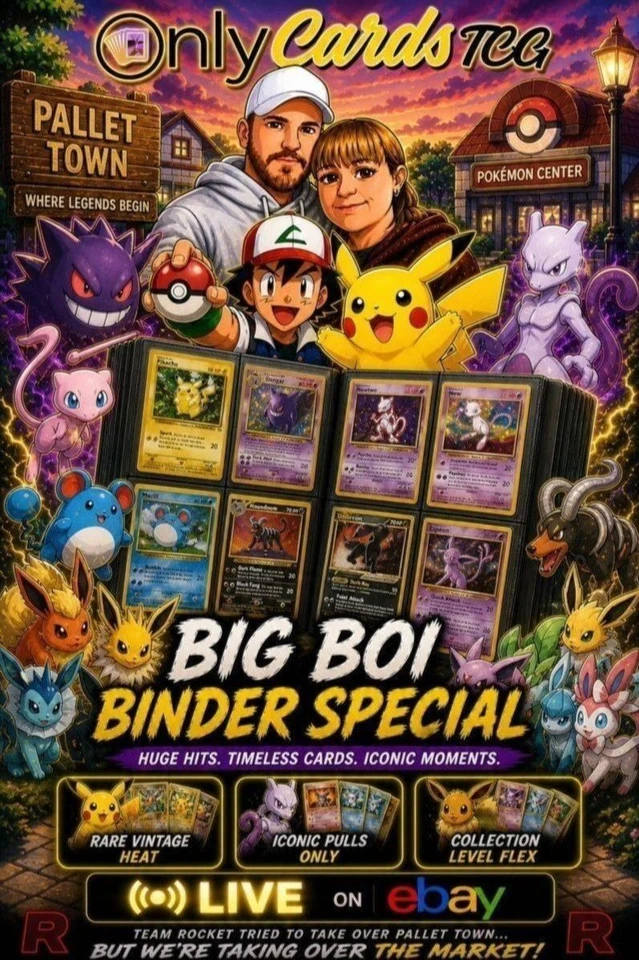 OnlyCardsTCG Pokemon Stream **BIG BOI BINDER NIGHT**