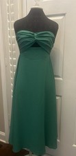 PRE-OWNED WOMEN'S TWIST FRONT MAXI DRESS- GREEN-SMALL