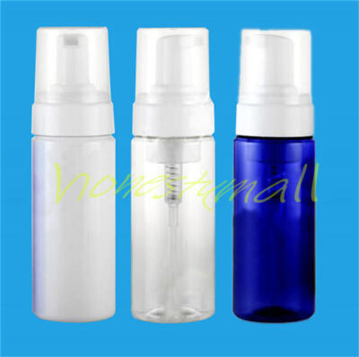 NEW 150ml Clear Blue White Soap Foaming Empty Bottles Dispensers Foam Pump