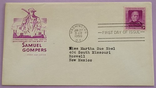 Scott 988 FDC Samuel Gompers Labor Leader AFL House of Farnam Cachet addressed