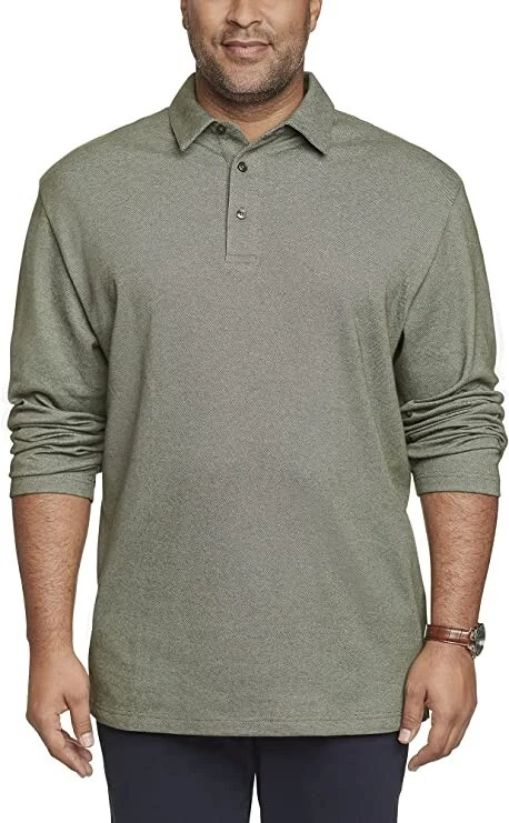 Men's van heusen long sleeve polo shirts Clearance