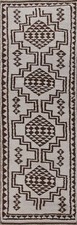 Läufer Teppich 3x12 ft. Naturfarbe Anatolisch Türkisch Handarbeit Eingang Wollteppich