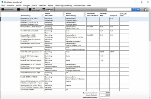 GS Modellauto-Verwaltung 9 - Software zur Verwaltung Ihrer Modellauto-Sammlung - Bild 6 von 9
