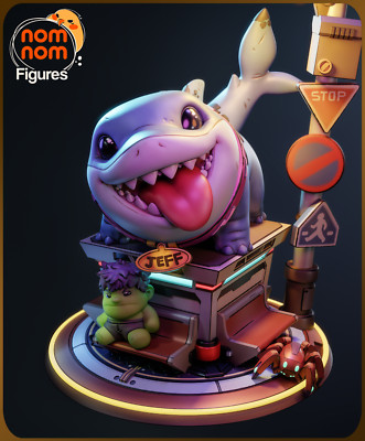 Jeff the Land Shark - Marvel Rivals -Fan Art Figur - Resin 3D Druck 98mm