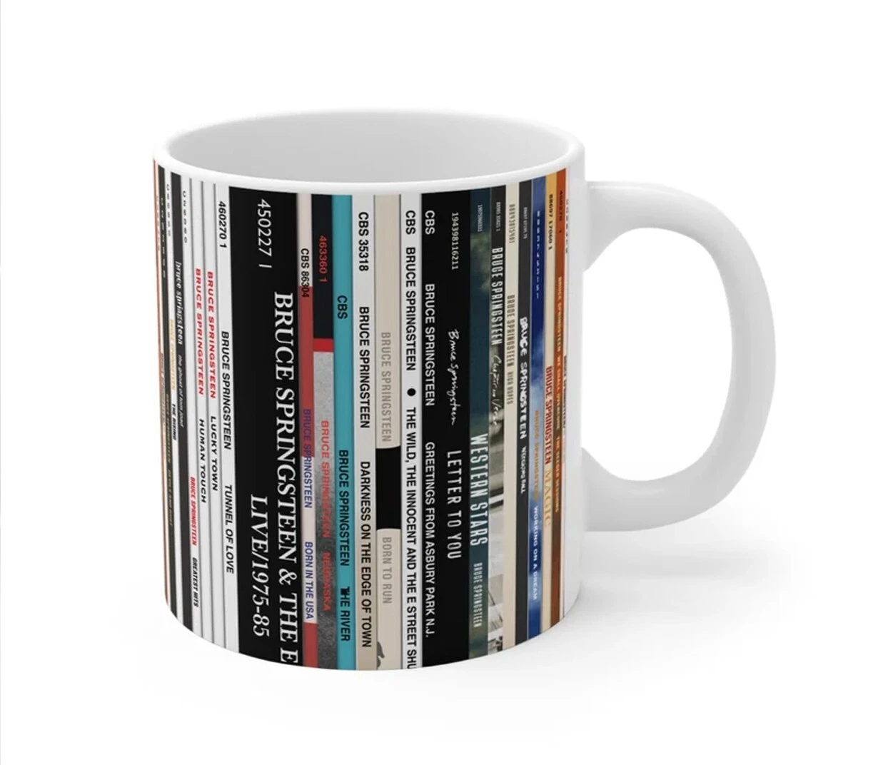 Bruce Springsteen Vinyl Albums Collection Coffee Mug