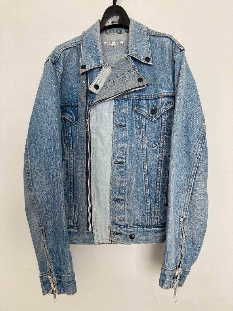 ジャケット・アウター Rebuild by Needles MotocrossJacket NEEDLES[ニードルズ] 23AW MW Jean Jacket-14oz Denim/Glitch Stitch