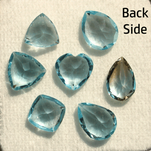 VVS 7 Pcs Natural Blue Topaz Untreated 7.1mm-9.4mm Mix Faceted Cut Gemstones Lot - Picture 7 of 12