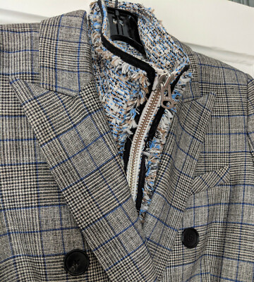 veronica beard miller jacket plaid