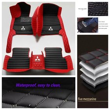 Car Floor Carpets For Mitsubishi All Models Luxury Custom Waterproof Pu Leather