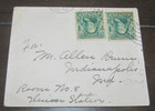 1908 Postmark Envelope Indianapolis, IN (2) 1 Cent Ben Franklin Stamps — photo 1