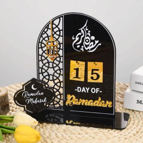 Acrylic Ramadan Countdown Calendar Gifts Day of Ramadan Calendar with Replacing