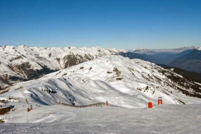 Meribel Mottaret Drei Täler Skigebiet Französische Alpen Frankreich Foto Bild