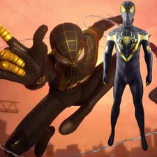 Golden Spider-Man Jumpsuit Cosplay Costume Spiderman Tights Halloween Props