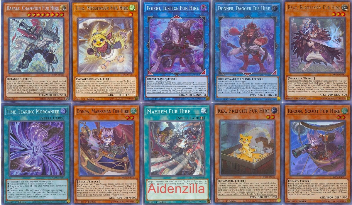 Yugioh Fur Hire Deck - Rex Beat Folgo Filo Bravo Seal Mayhem