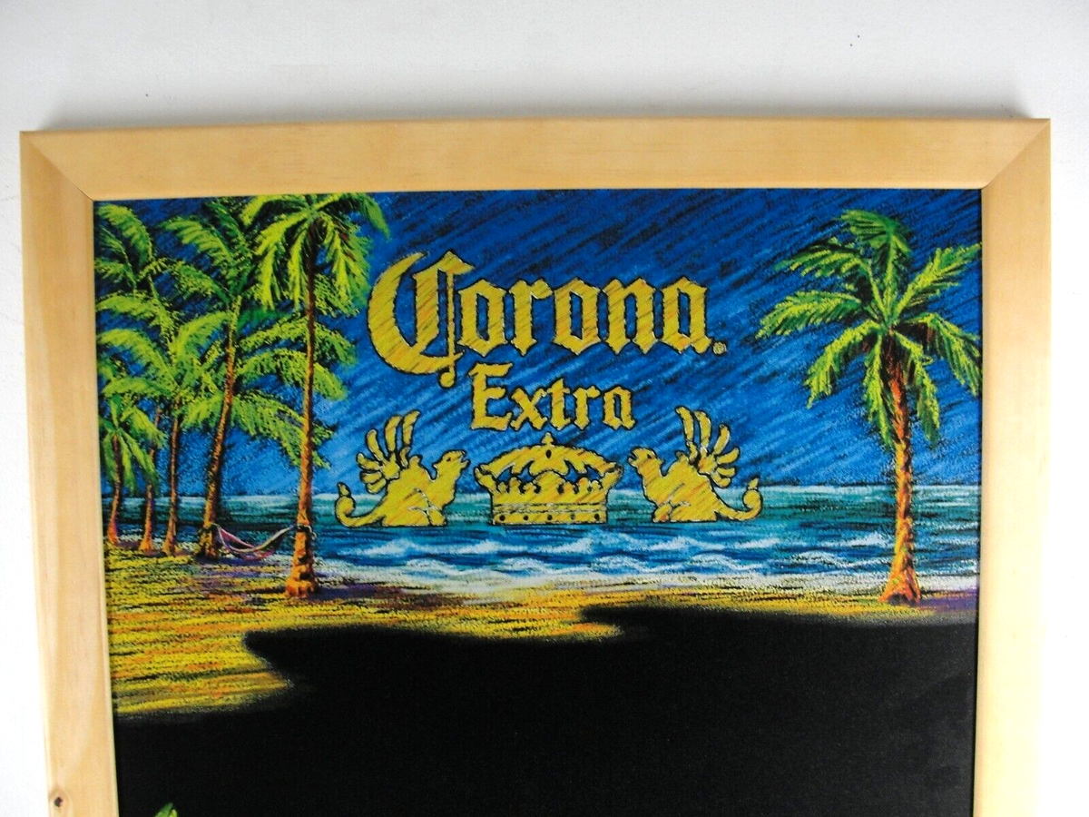 Corona Extra 　パブミラー　黒板式メニューボード CORONA BEER CHALKBOARD MENU SPECIAL BOARD SIGN BAR MANCAVE WOOD