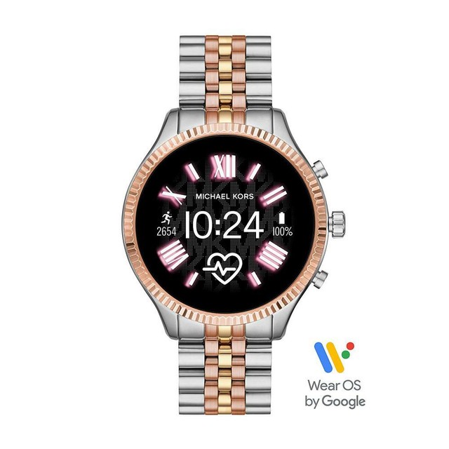 Womens Smartwatch MICHAEL KORS LEXINGTON MKT5080 Steel Bicolor Rose Touchscreen | eBay