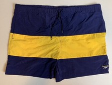 Vintage 90s Reebok Logo Swim Trunks Shorts Size XL Extra Large Preowned EUC