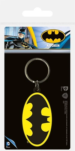 Gummi Schlüsselanhänger Batman - Logo - Rubber Keyring NEU RK38190