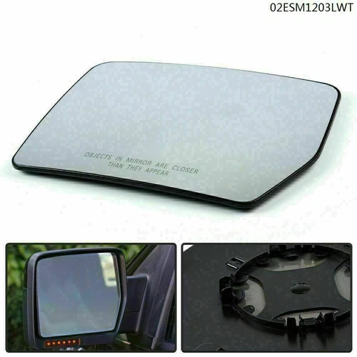 Fit For 11-14 Ford F-150 Left Driver Side View Heated Mirror Glass 4L3Z17K707DB