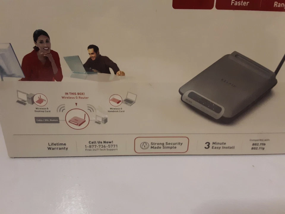 Belkin Wireless G Router 400 Ft Range Internet Router Brand New Factory Sealed - Image 4 of 4