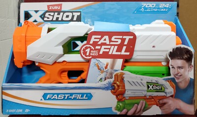ZURU X-SHOT Water Gun Fast-Fill Shoots Up To 33 Feet - NEW