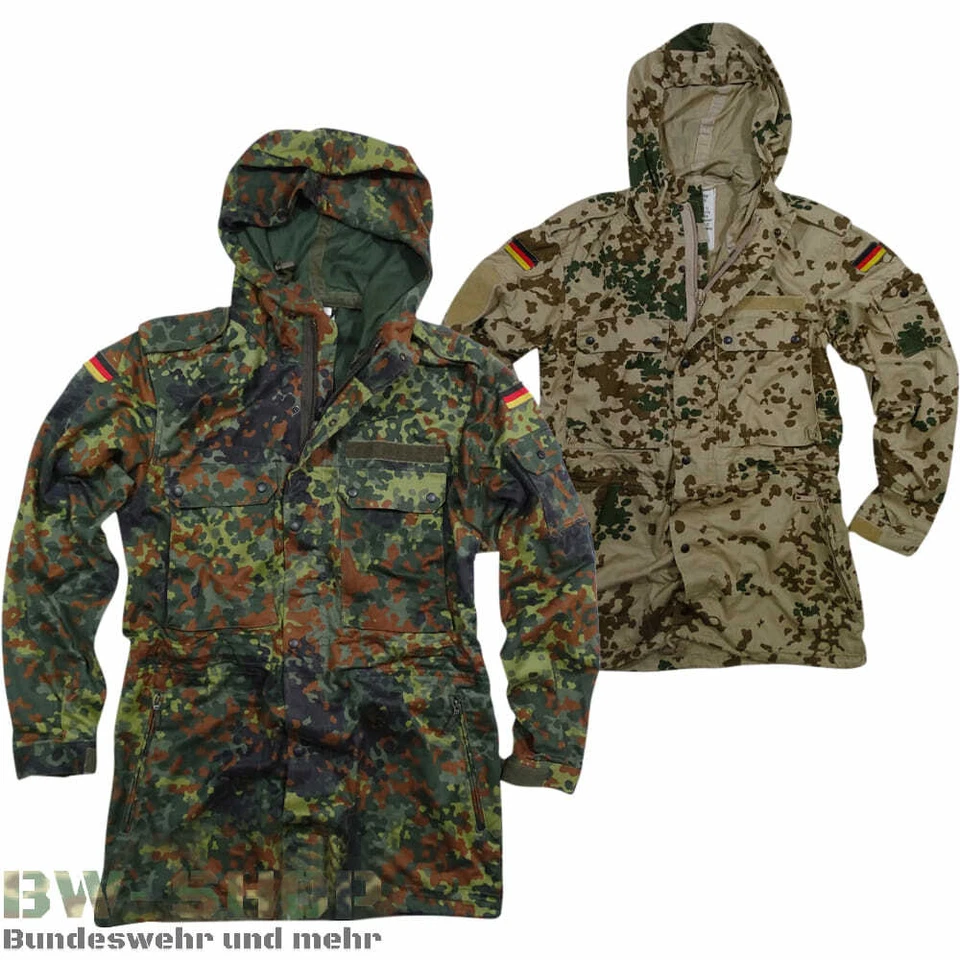 ORIGINAL BUNDESWEHR FELDPARKA FLECKTARN & WÜSTENTARN / TROPENTARN BW PARKA JACKE