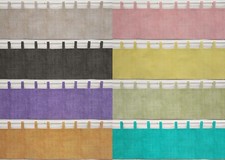 Faux Burlap Tab Top Valances or Curtains 8 Colors Available 