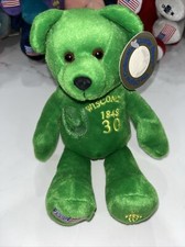 Authentic Collectible Quarter Bear 2002 Wisconsin 1848 30 Plush Beanie W/Tag