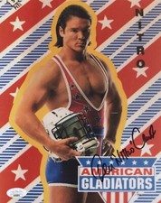 American Gladiators 8x10 photo of Nitro signed by Dan Clark JSA COA