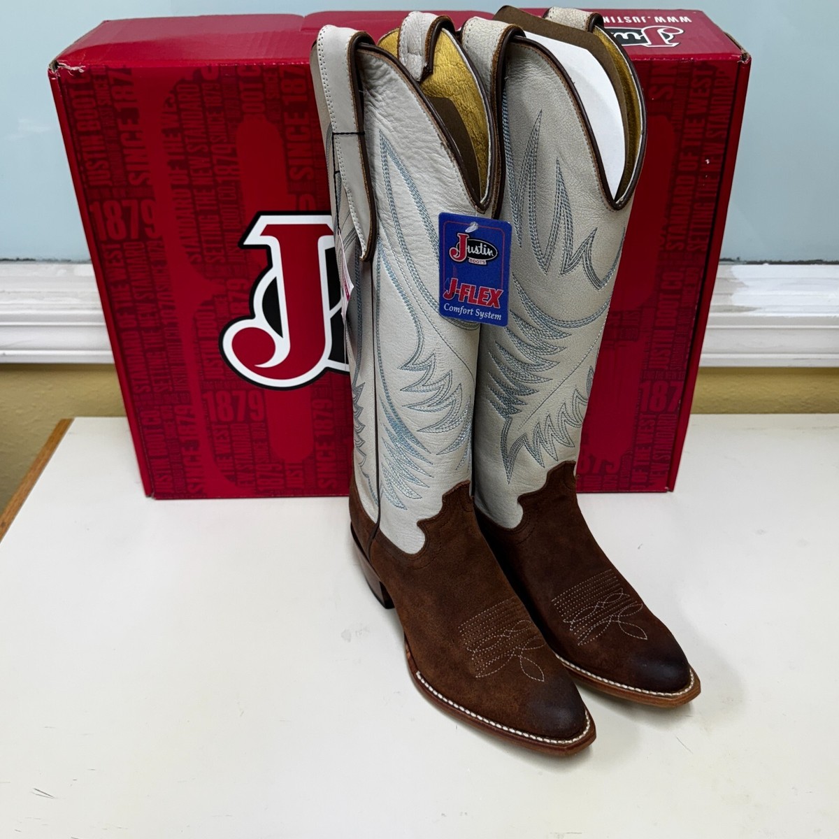クララ Justin Boots Women's Clara Brunette Suede 15