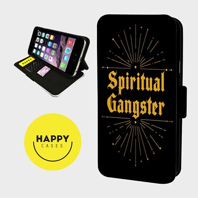 SPIRITUAL GANGSTER VIBES - Kunstleder Klapp Handy Hülle Cover - iPhone/Samsung