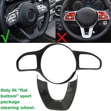 Real Carbon Fiber Sport Steering Wheel Cover Fits 19-20 W213 C238 E350 E450