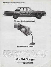 1964 Dodge Ramcharger Automatic Four On The Floor Photo Vintage Print Ad