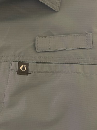 The American Outdoorsman Mens 2XL Vented Fishing Shirt Short Sleeve Blue - Picture 2 of 4