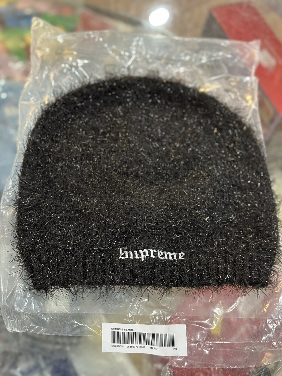 Black Sparkle Supreme Beanie SS23 | eBay