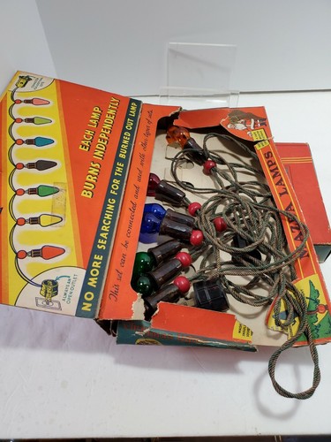 (2) Sets of Vintage Noma Christmas Lights w/Mazda Lamps 1939-Original Boxes - Picture 3 of 6