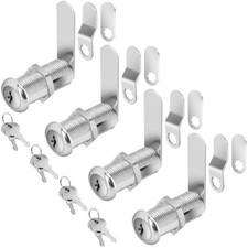 Cabinet Locks with Keys 1-1/2" Long Cam Locks keyed Alike Cabinet Cam Lock