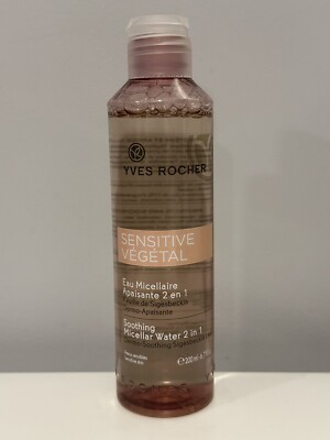 YVES ROCHER Micellar Water Soothing 2 in 1 Sensitive Vegetal 200 ml 6.7 oz New