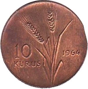 Turkey | 10 Kurus Coin | KM891.2 | 1969 - 1973 - Image 2 of 2