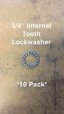 3/4” Internal Tooth Lockwasher, Zinc Plated *10 Pack*