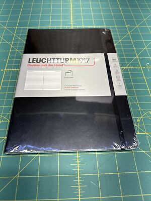 Leuchtturm1917 Weekly Planner & Ruled Notebook 2024 Softcover Black B5 Free S&H