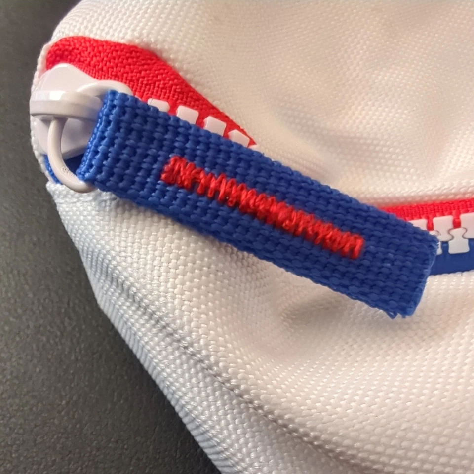 Bandolera Riñonera Blanco Azul Raro Foto 4 de 4