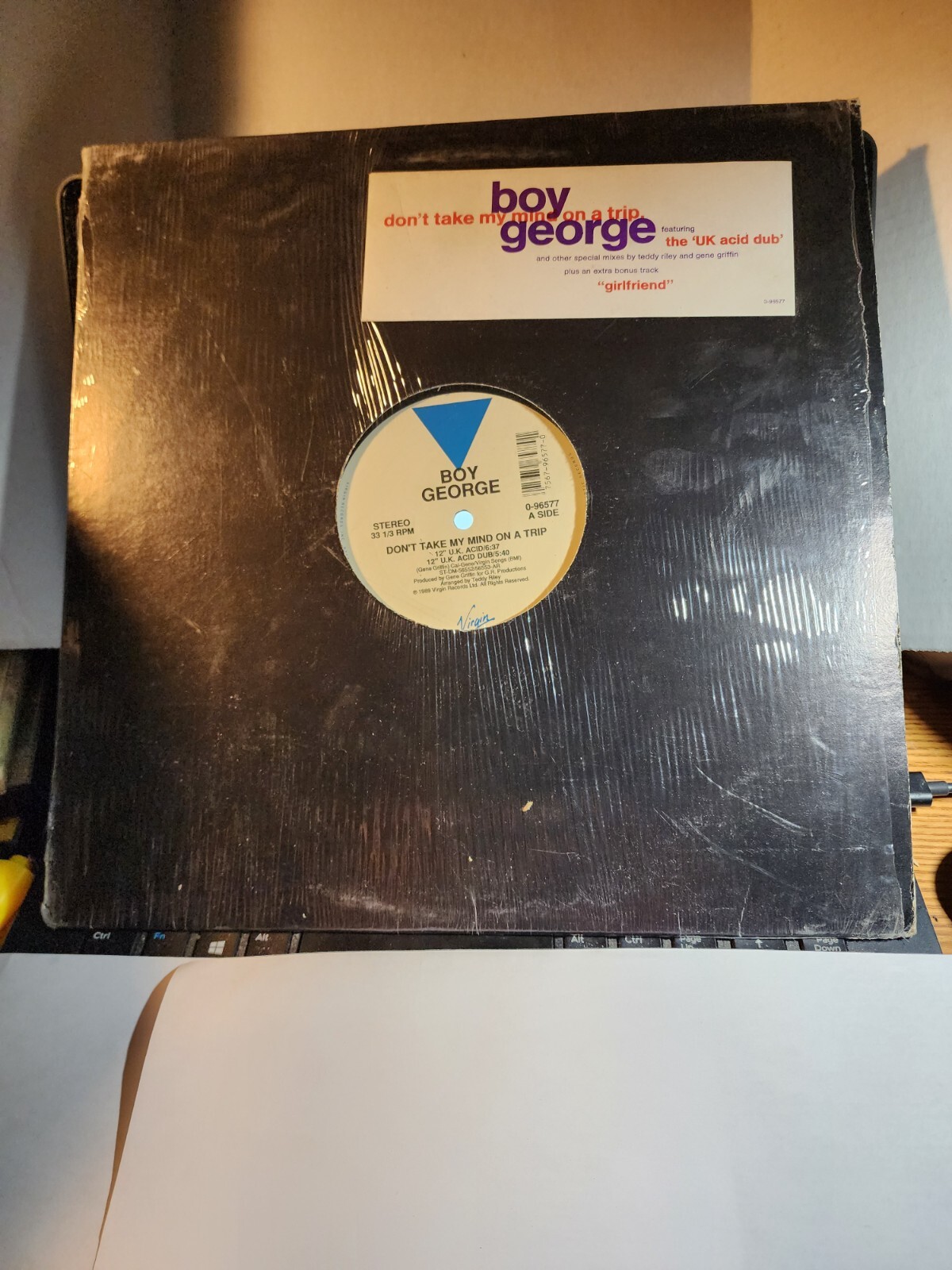 Boy George - Don't Take My Mind On A Trip 12" 89 Vinyl 0-96577  Shrink VG+ R56