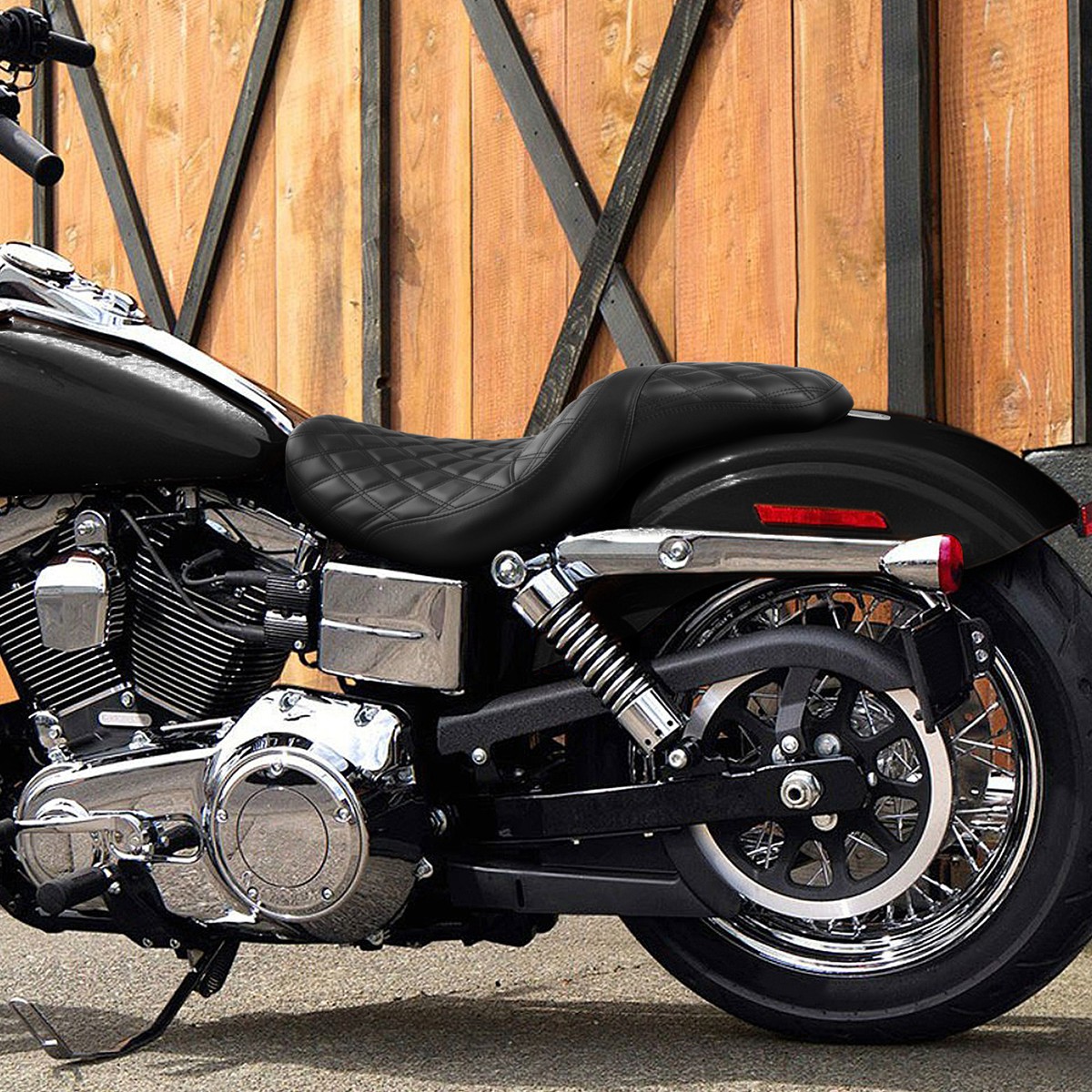 イチバン　Harley-Davidson Dyna パッセンジャーシート One Piece Driver Passenger Seat Fit For Harley Davidson Dyna 2006