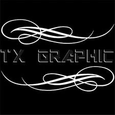 PINSTRIPE VINYL DECAL MOTORCYCLE VEHICLE CAR FENDER SIDE GRAPHIC STICKER #1  