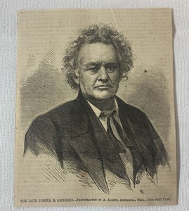 1864 magazine engraving ~ lawyer JOSHUA R GIDDINGS