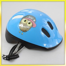 48-54cm Blue Owl Fahrrad Bike Cycle Scooter Skateboard Kinder Kids I-Ielmet