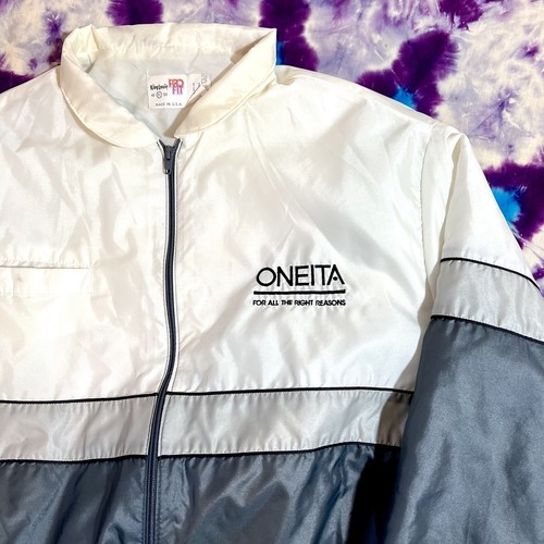 VTG 80s Oneita (T Shirt) Mills Windbreaker Jacket King Louie Pro Fit Union Made - Picture 3 of 10